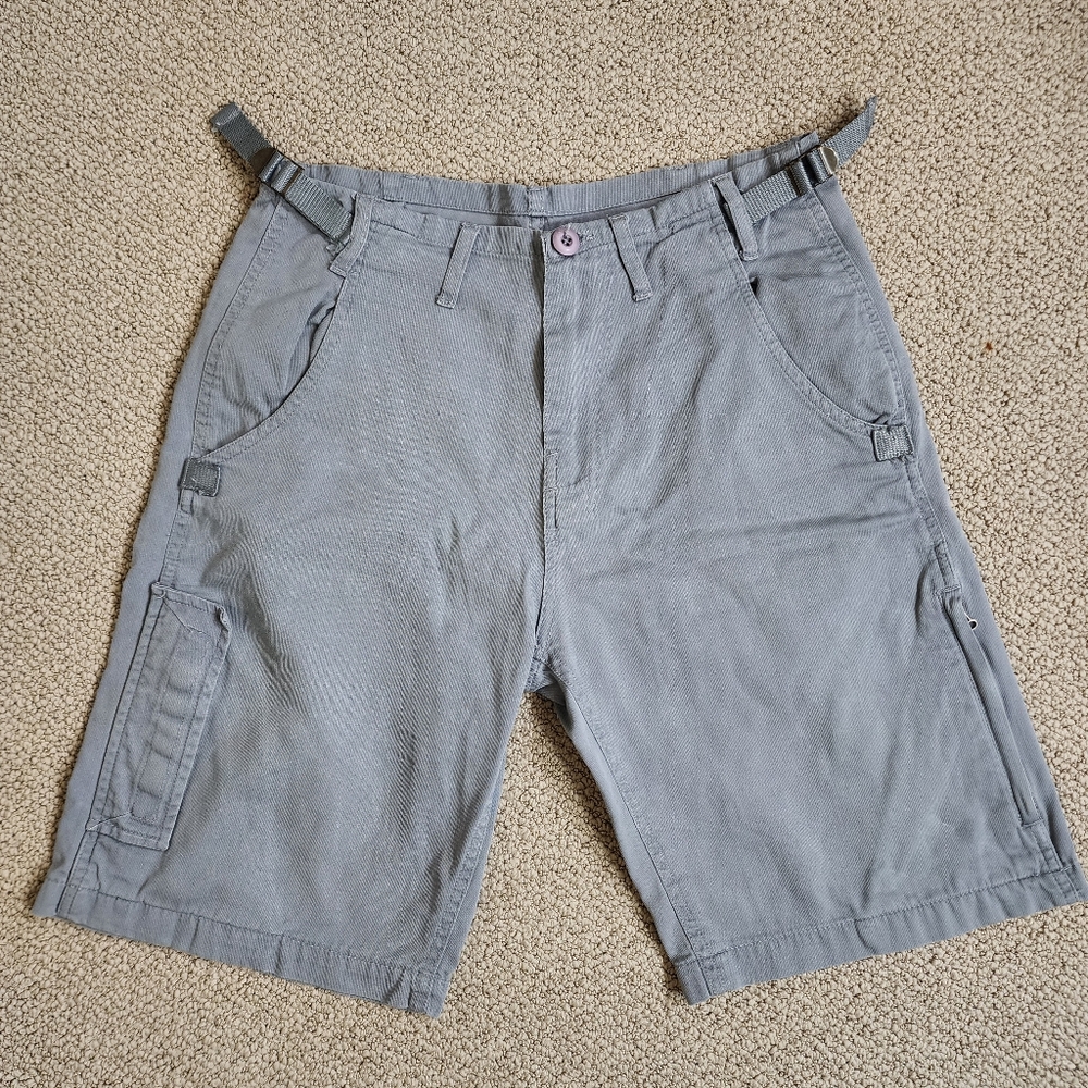 Levis Gray Utility Cargo Shorts 30" Lightweight